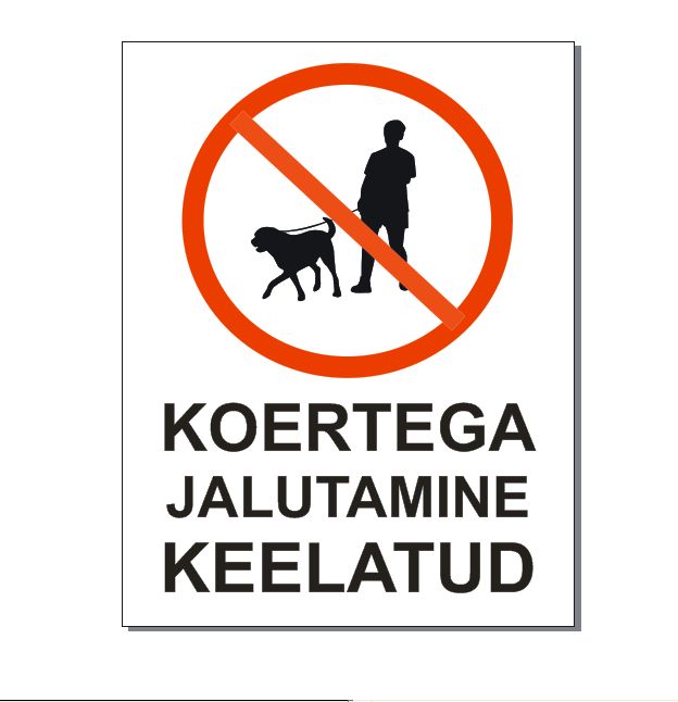 Silt - koertega jalutamine keelatud