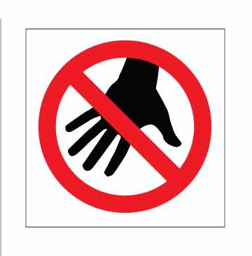 Kätega puudutamine keelatud kleebis