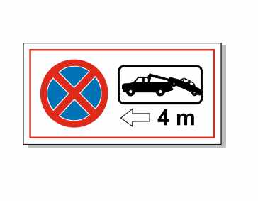 Parkimise keelu silt - keelatud parkida vasakule